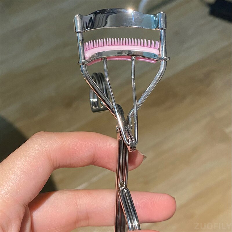 2pcs Pink Eyelash Curler with Eyelash Comb Long Lasting Eyelash Curler With Brush