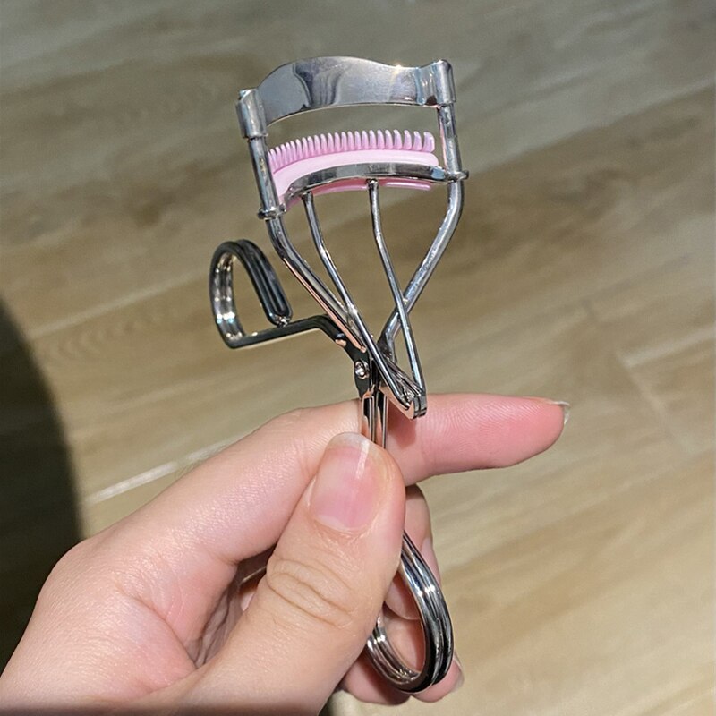 2pcs Pink Eyelash Curler with Eyelash Comb Long Lasting Eyelash Curler With Brush